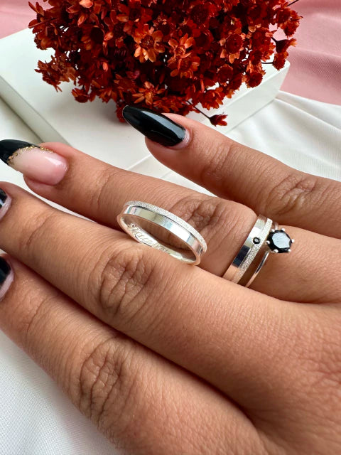 Aliança de namoro Aurora Black 3mm